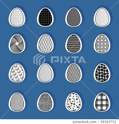 Black and white easter eggs 39163752