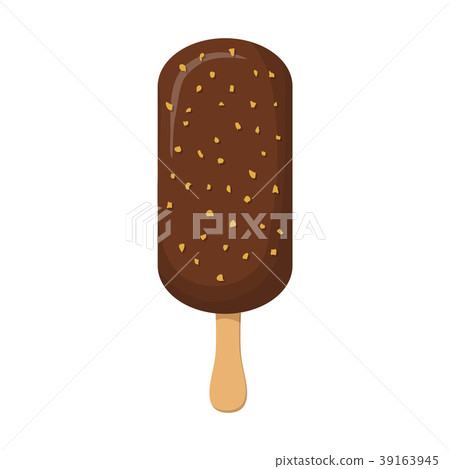 Chocolate ice cream on stick icon, cartoon style Chocolate ice cream on stick icon, cartoon style 39163945