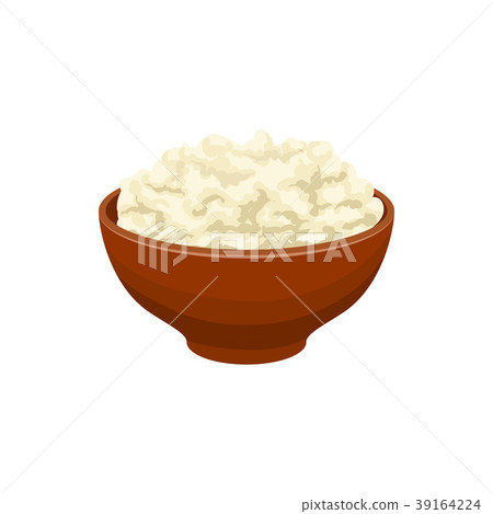 Cottage cheese icon, cartoon style Cottage cheese icon, cartoon style 39164224