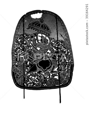 Closed up Thai ancient shadow play - Shadow puppet 39164291