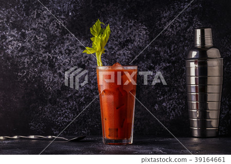 Bloody Mary on a dark background. Bloody Mary on a dark background. 39164661