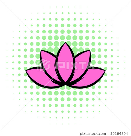 Lotus flower icon, comics style Lotus flower icon, comics style 39164894