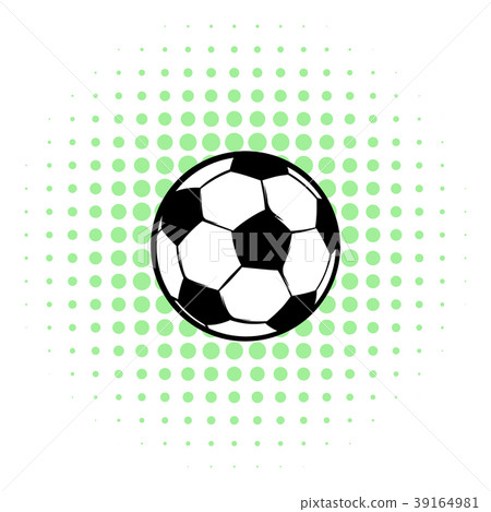 Football ball icon, comics style 39164981