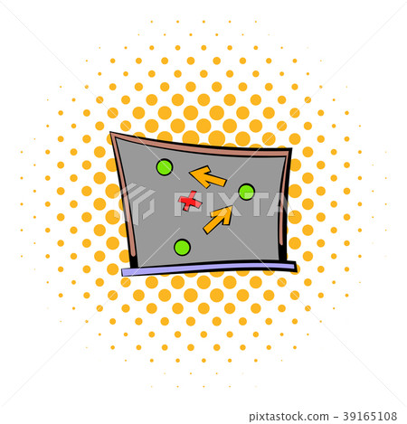 Sport strategy icon, comics style 39165108