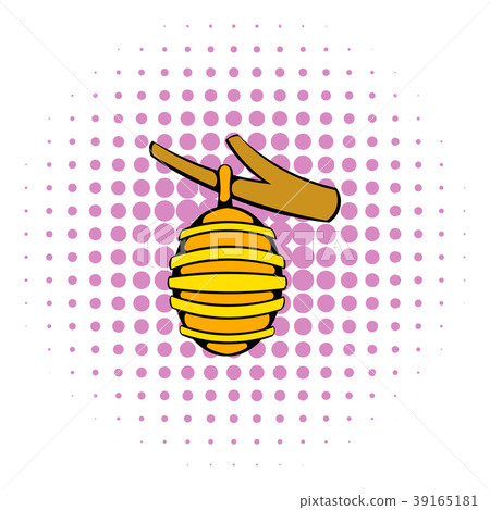Hive on branch icon, comics style Hive on branch icon, comics style 39165181