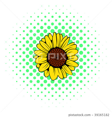 Sunflower icon, comics style Sunflower icon, comics style 39165182