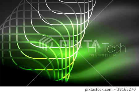 Glowing ellipses dark background, waves and swirl Glowing ellipses dark background, waves and swirl 39165270