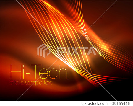 Elegant neon flowing stripes, smooth waves with Elegant neon flowing stripes, smooth waves with 39165446
