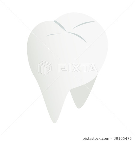 White tooth icon, isometric 3d style White tooth icon, isometric 3d style 39165475