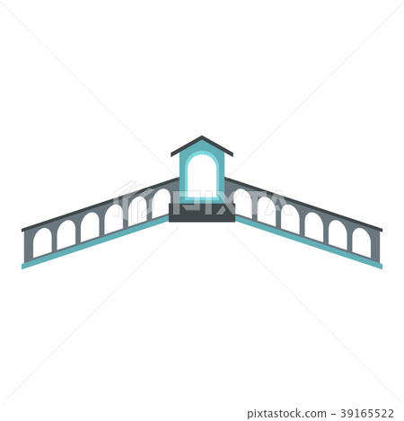 Rialto Bridge, Venice icon, flat style Rialto Bridge, Venice icon, flat style 39165522