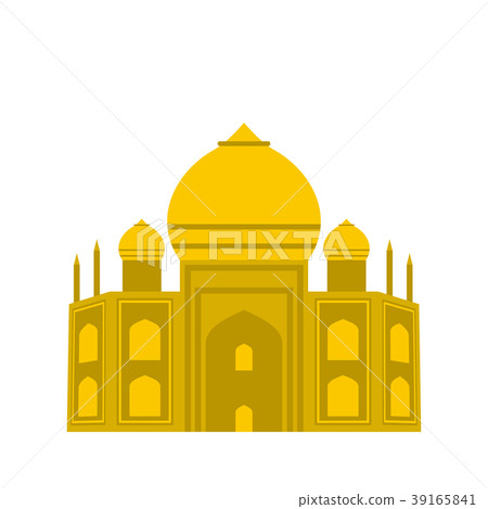 Taj Mahal, India icon, flat style - Stock Illustration [39165841] - PIXTA