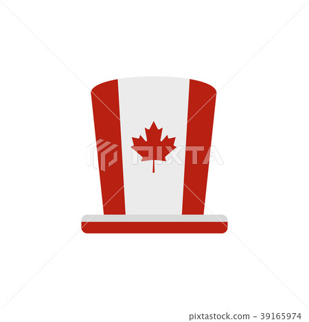Canada Day hat icon, flat style Canada Day hat icon, flat style 39165974