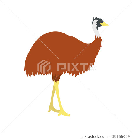 Emu icon, flat style 39166009