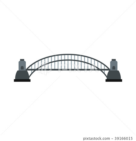 Sydney Harbour Bridge icon, flat style Sydney Harbour Bridge icon, flat style 39166015