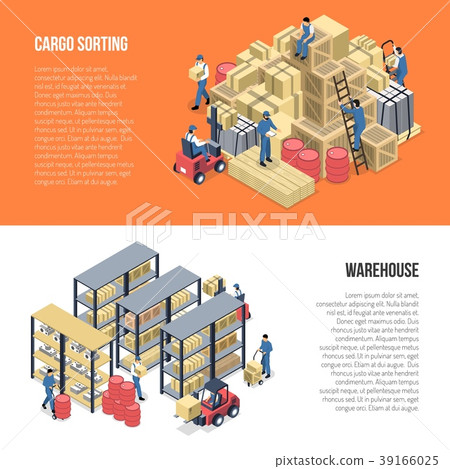 Warehouse Isometric Banners 39166025
