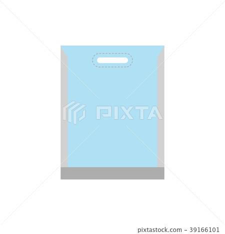 Blank white plastic bag icon - Stock Illustration [39166101] - PIXTA