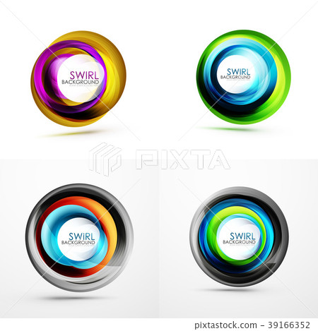 Swirl circular icons, spiral motion and rotation Swirl circular icons, spiral motion and rotation 39166352