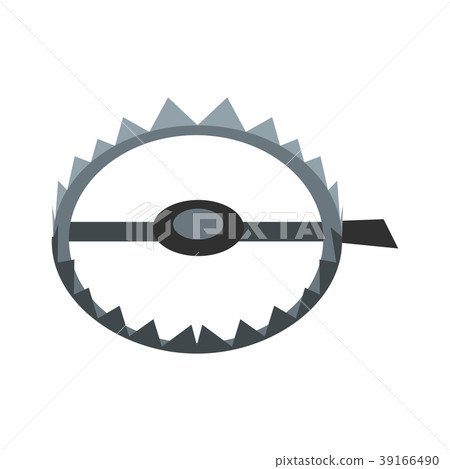 Sharp metal trap icon Sharp metal trap icon 39166490