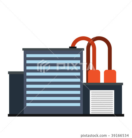 Oil refinery or chemical plant icon 39166534