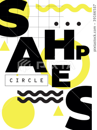 Colorful poster trend geometric shapes Colorful poster trend geometric shapes 39166587
