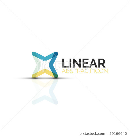 Abstract flower or star minimalistic linear icon Abstract flower or star minimalistic linear icon 39166640