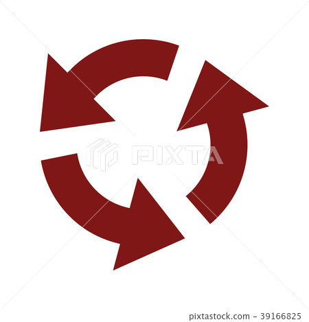Circular red arrows icon 39166825