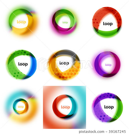 Set of loop, infinity business icons, abstract Set of loop, infinity business icons, abstract 39167245