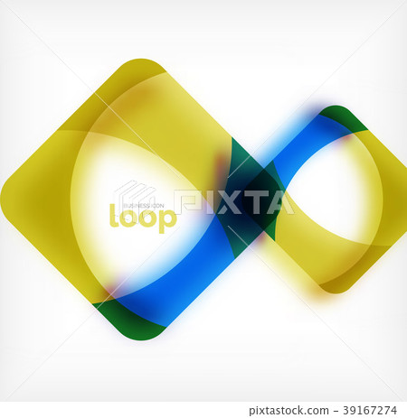 Vector square loop business symbol, geometric icon 39167274