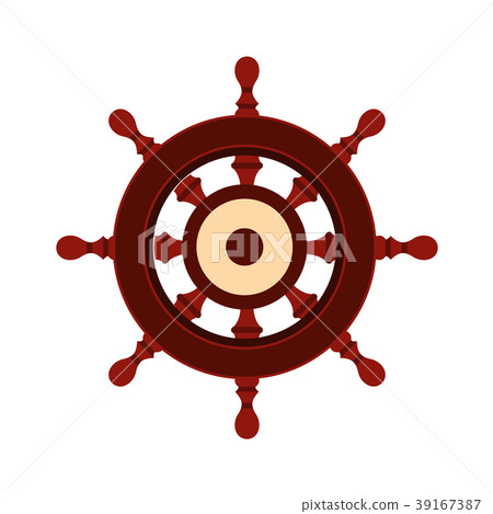 Wooden ship wheel icon Wooden ship wheel icon 39167387