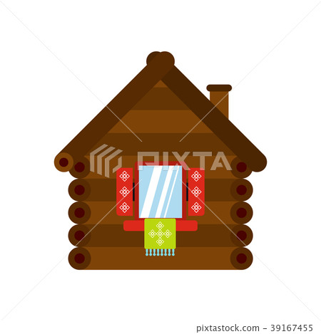Wooden house icon, flat style 39167455