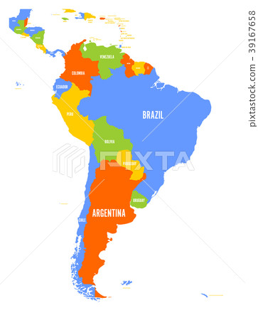 Political vector map of South America 39167658
