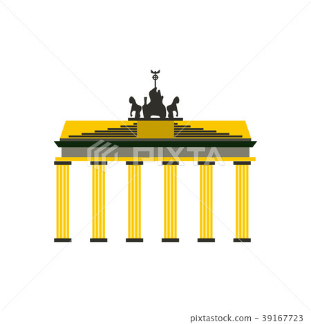 Brandenburg gate icon in flat style Brandenburg gate icon in flat style 39167723