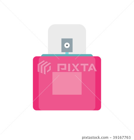 Pink female perfume flacon with sprayer icon 39167763