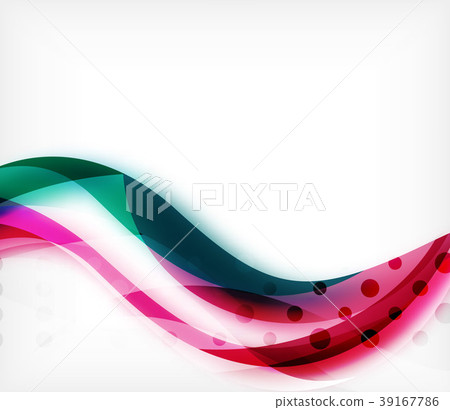 Vector colorful wavy stripe on white background 39167786