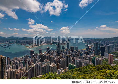 Hong Kong scenery seen from Victoria Peak Hong Kong scenery seen from Victoria Peak 39168939