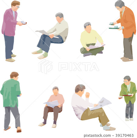 人全身插圖_老年夫婦的日常生活 39170463