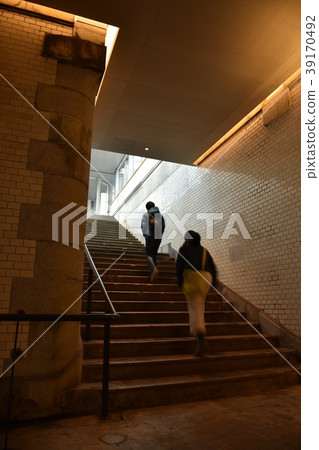 Stairs and people Stairs and people 39170492