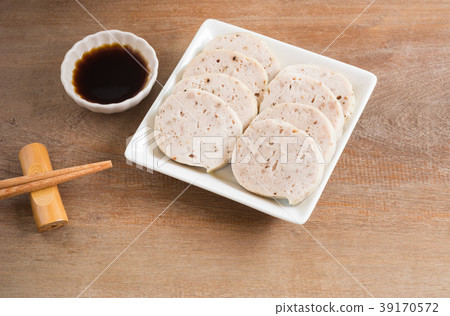 vietnamese pork sausage in a ceramic plate vietnamese pork sausage in a ceramic plate 39170572
