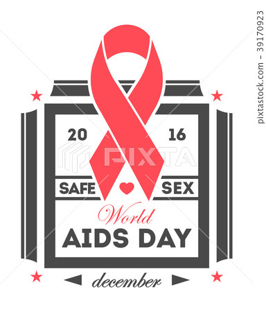 World aids day label  39170923