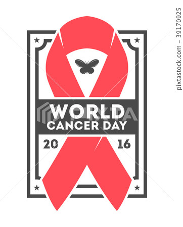 World cancer day label  39170925