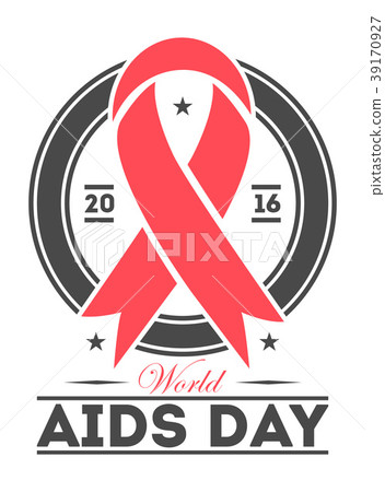 World aids day label  39170927