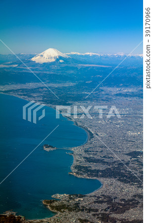 湘南海岸和富士山鳥瞰圖 39170966