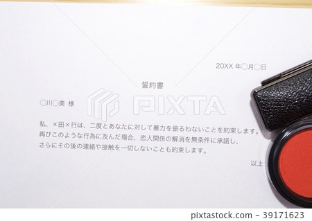 書面誓言（愛人DV） 39171623