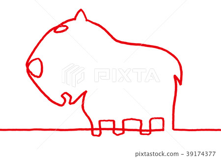 Capybara的一筆劃(一筆劃)插圖 Capybara的一筆劃(一筆劃)插圖 39174377