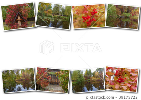 beautiful autumn landscape with reflections in the beautiful autumn landscape with reflections in the 39175722
