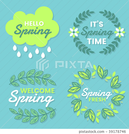 Spring Retro Vintage Vector Label For Banner Stock Illustration