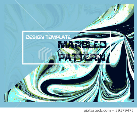 Marbled green and blue abstract background. Liquid Marbled green and blue abstract background. Liquid 39179475