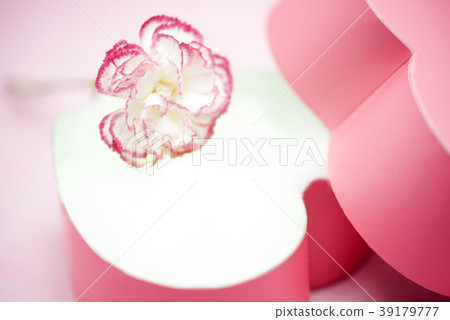 Carnation and heart box 39179777