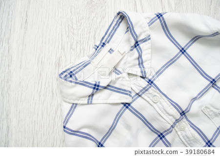 White shirt with blue stripes. Fashionable concept White shirt with blue stripes. Fashionable concept 39180684