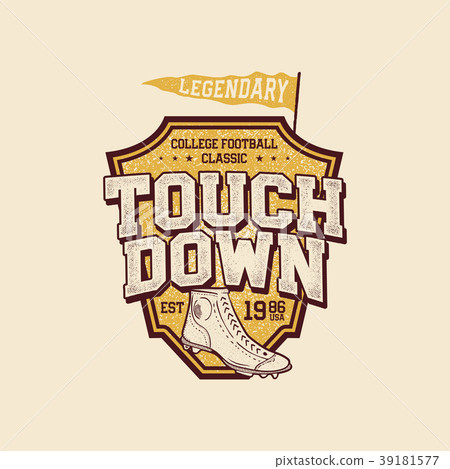 Classic college t shirt design. American football Classic college t shirt design. American football 39181577